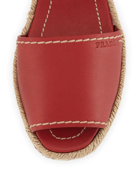 prada espadrilles sale|prada espadrille flat sandals scarlatto.